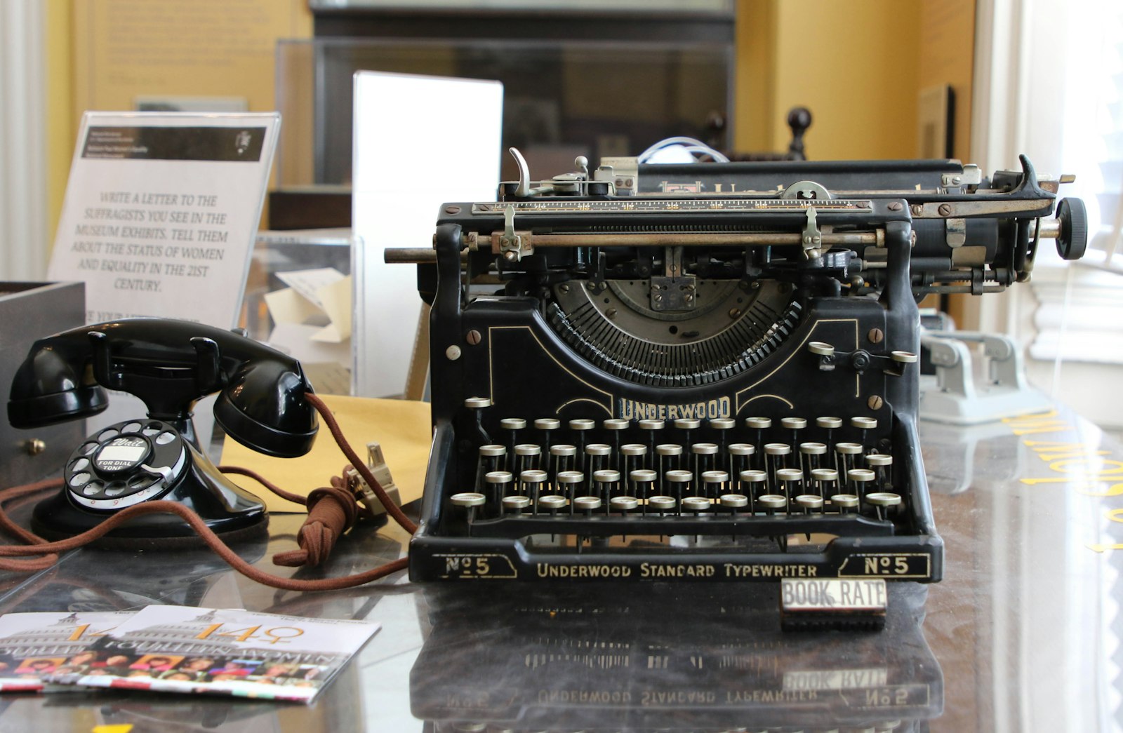 Typewriter and rotary phone