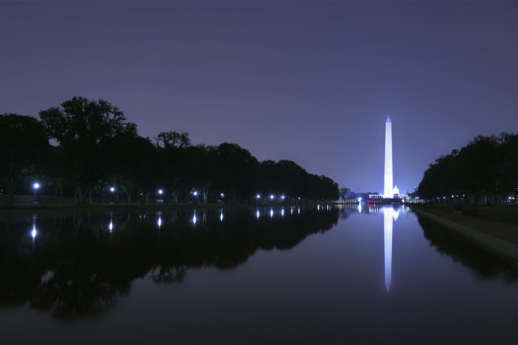 Washington Monument at night